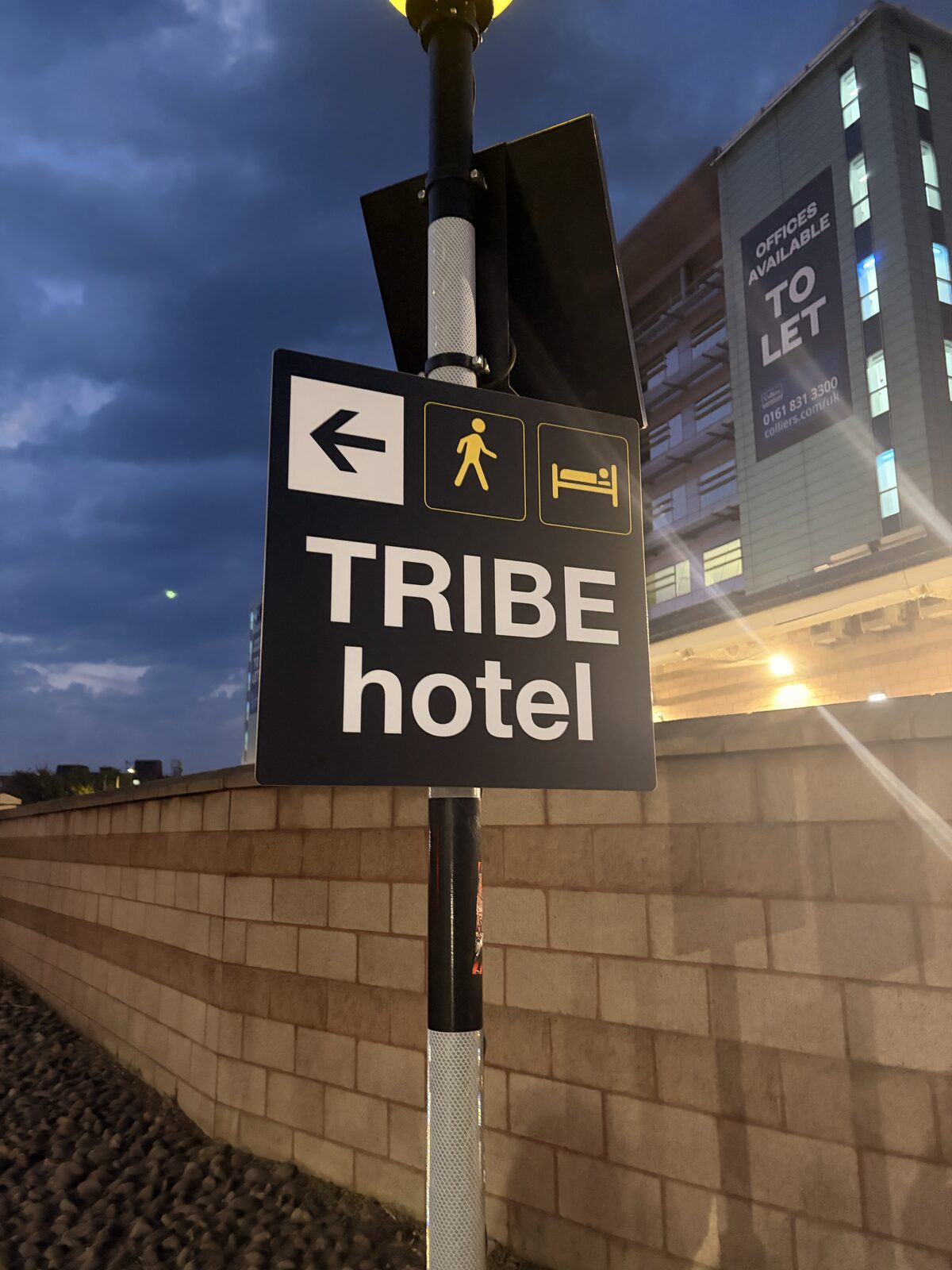 Wayfinding signage for Tribe Hotel at Manchester Airport